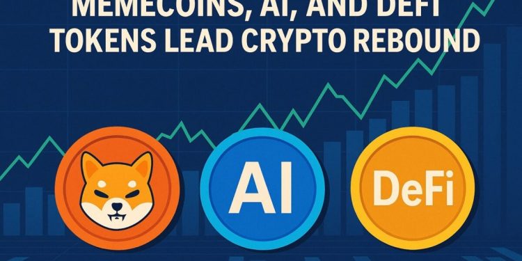 Memecoins, AI, and DeFi Tokens Lead Crypto Rebound
