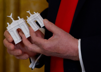 Trump reveals Arc de Triomphe-style monument for America’s 250th anniversary