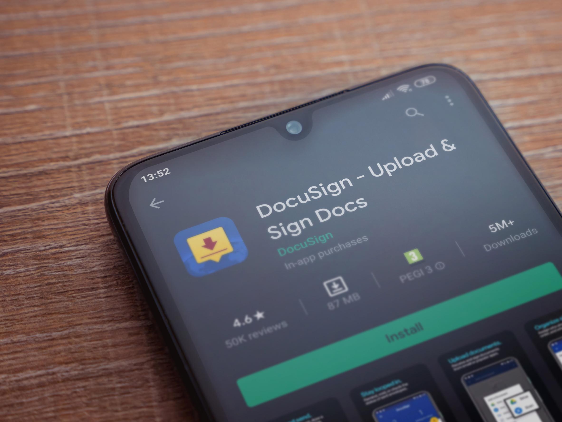 DocuSign stock falls after earnings as Rule-of-40 flags overvaluation