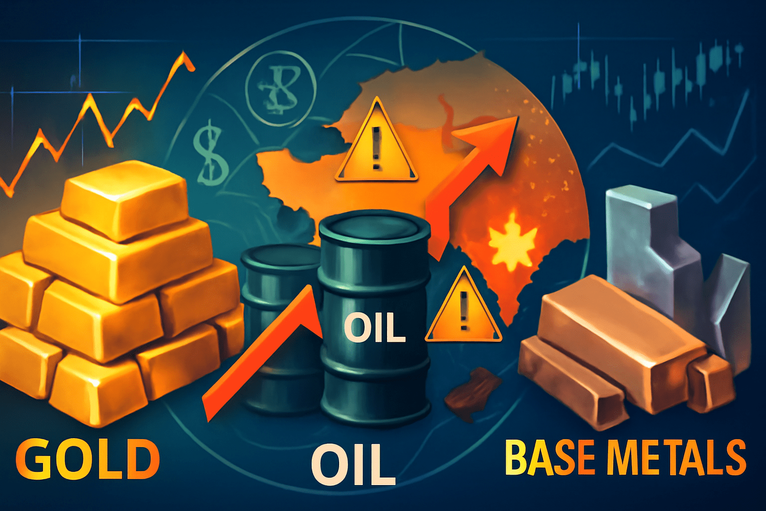 Commodity wrap: bullion up on rate-cut bets, while oil climbs on supply fears